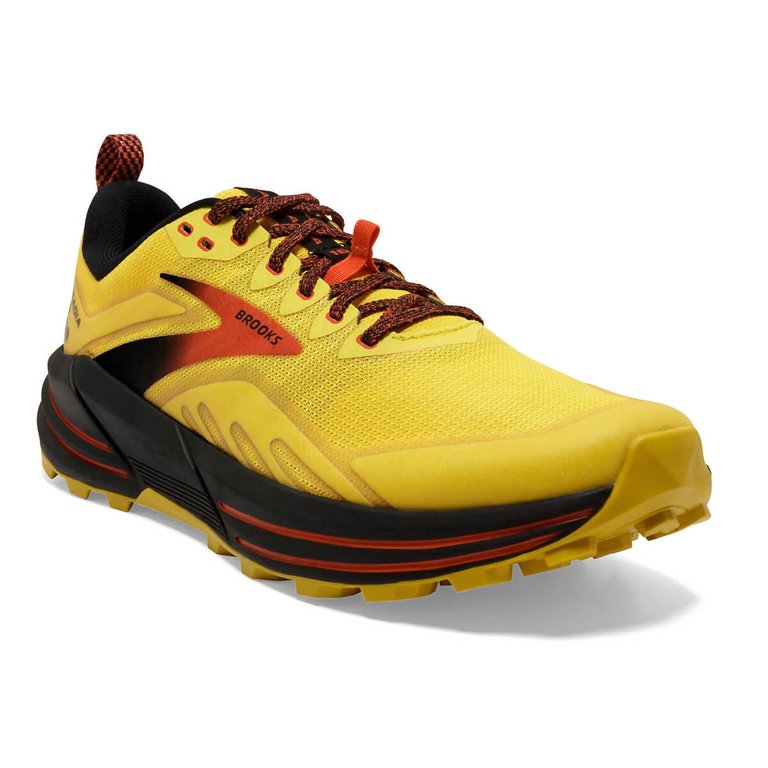 Men's Cascadia 16 Trail Running Shoes - Medium Width In Yellow/Black/Grenadine