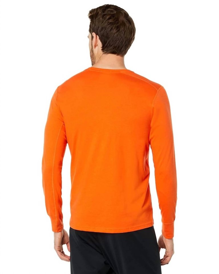 Men's Distance Graphic Long Sleeve Shirt In Orange/trot Happy