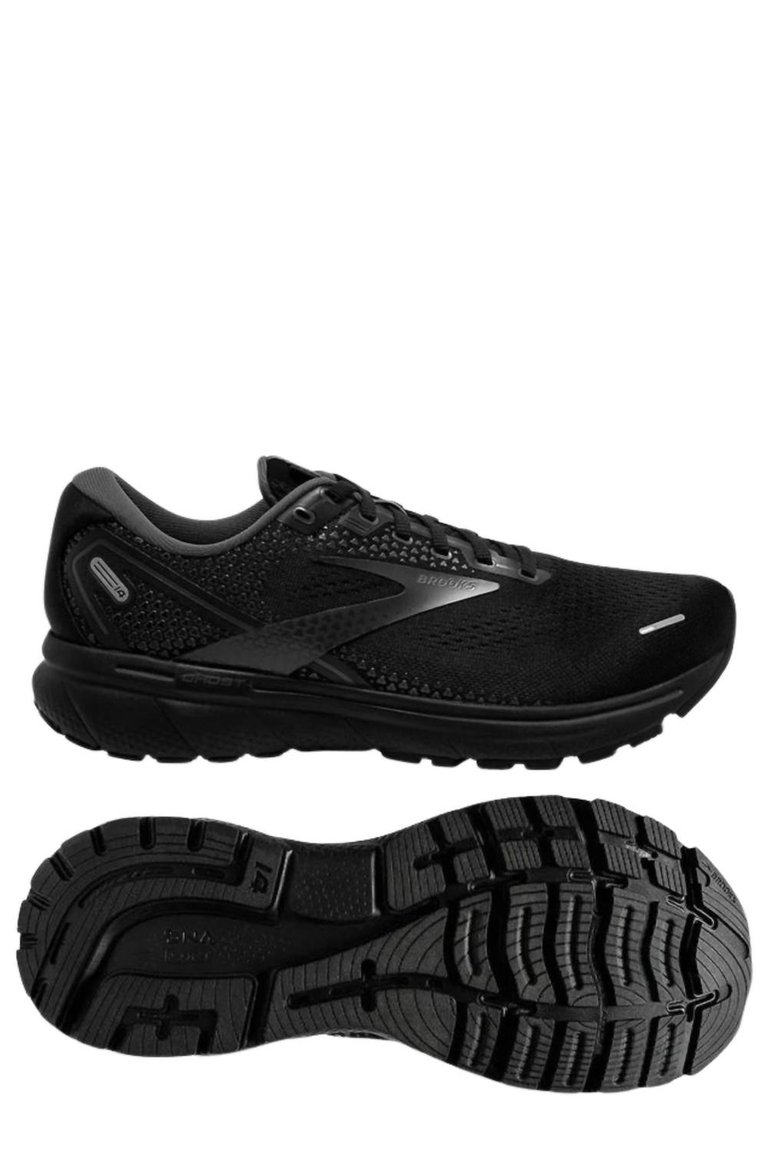 Men's Ghost 14 Running Shoes - 2E/Wide Width In Black/Black/Ebony - Black/Black/Ebony