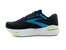 Men's Ghost Max Running Shoes - Wide In Black Atomic/blue/jasmine