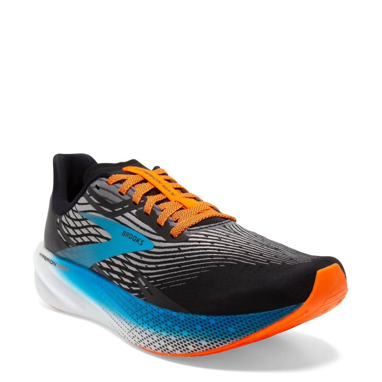 Men's Hyperion Max Running Shoes In Black/Grey/Orange Clown Fish