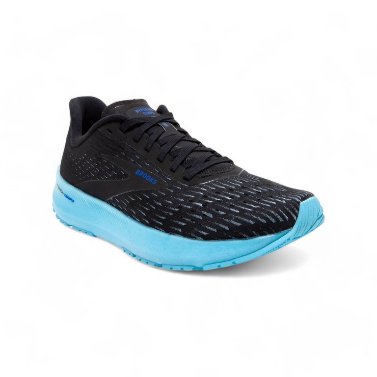 Men's Hyperion Tempo Road Running Shoes - Medium Width In Black/Iced Aqua/Blue