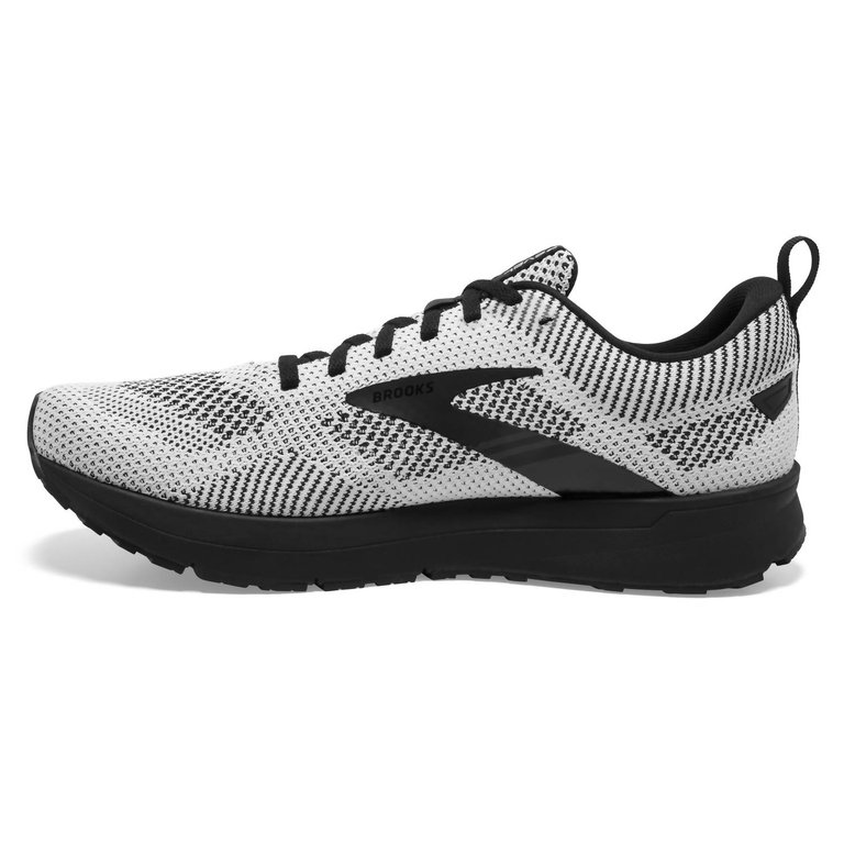 Men's Revel 5 Road Running Shoes - Medium Width In White/black