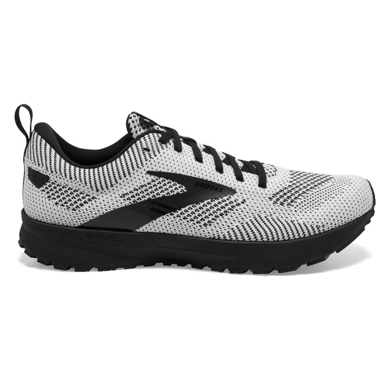 Men's Revel 5 Road Running Shoes - Medium Width In White/black - White/Black