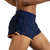 Men's Sherpa 3-Inch Split Short In Navy Geo Emboss/fluoro Orange