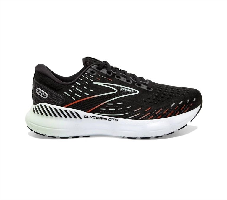 Women's Glycerin Gts 20 Running Shoe In Black/red/opal - Black/red/opal