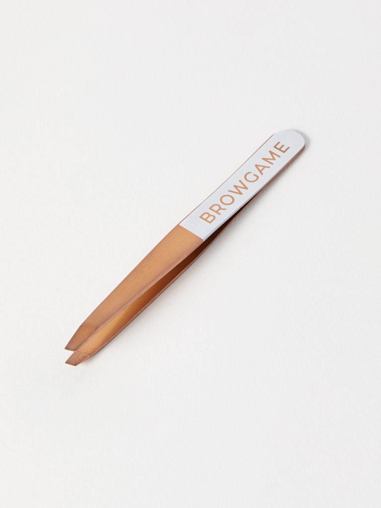 Prestige Slanted Rose Gold Tweezer