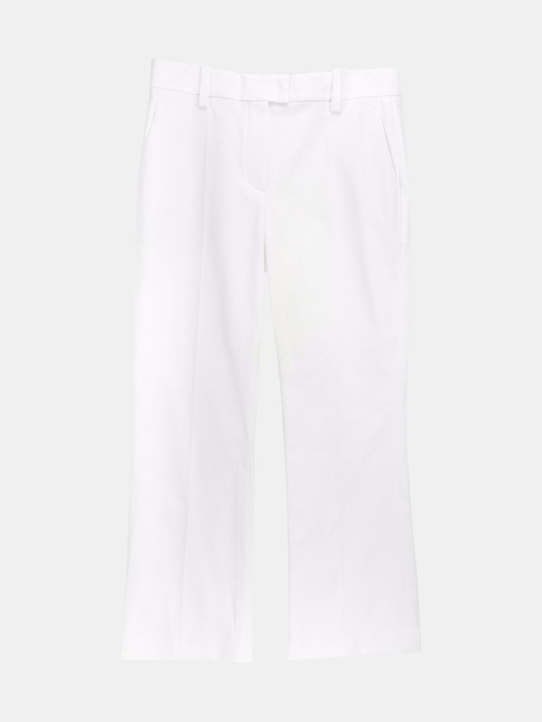 Brunello Cucinelli Women's White Straight Leg Pants & Capri - White