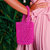 Antonia Crystal Beads Bucket Bag - Hot Pink