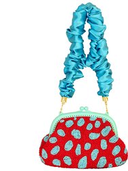 Arnoldi Ariela Hand-Beaded Clutch Bag In Red & Turquoise
