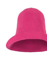 Bloom Crochet Hat In Hot Pink