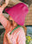 Bloom Crochet Hat In Hot Pink - Hot Pink
