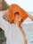 Bloom Crochet Sun Hat In Tangerine Orange