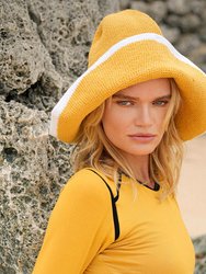Bloom Line Crochet Sun Hat in Energizing Yellow