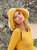 Bloom Line Crochet Sun Hat in Energizing Yellow - Yellow