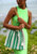 COLETTE Macrame Beach Bag in Green X Off-white - Key Lime Green