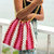 COLETTE Macrame Beach Bag In Pink & Red