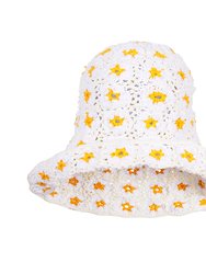 Flora Crochet Hat, In Off White