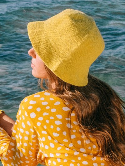 BRUNNA CO Florette Crochet Bucket Hat In Yellow product