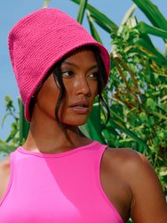 GANI Crochet Hat in Hot Pink