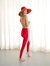 Girl Ecovero Seaside Pants In Red & Pink
