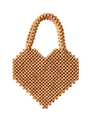Hati Heart Wood-Beaded Tote Bag