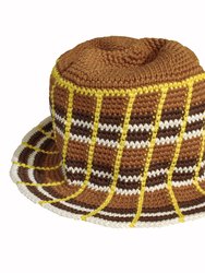 Island Tanning Plaid Crochet Hat