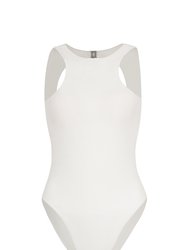 Jupiter Open-back Recycled One-piece Swimsuit In White