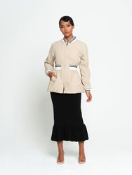 Kamala Recycled Bomber Jacket In Light Beige