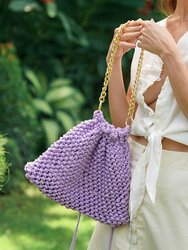 LYON Macrame Tote Bag - Lilac - Lilac Purple