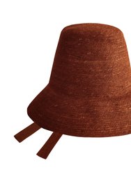 Meg Jute Straw Hat In Burnt Sienna