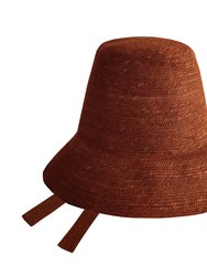Meg Jute Straw Hat In Burnt Sienna