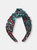 Merah Peacock Headband - Turquoise & Red