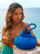 NAGA Macrame Vessel Basket Bag, in Azure Blue - Azure Blue