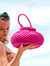 NAGA Macrame Vessel Beach Basket Bag - Shocking Pink