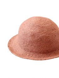 NALA Safari Jute Straw Hat In Blush Pink