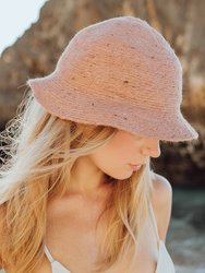 NALA Safari Jute Straw Hat In Blush Pink - Blush Rose