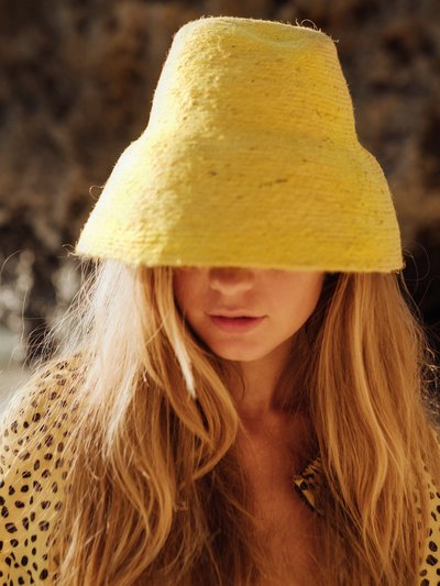 BRUNNA CO Naomi Jute Bucket Hat In Yellow product