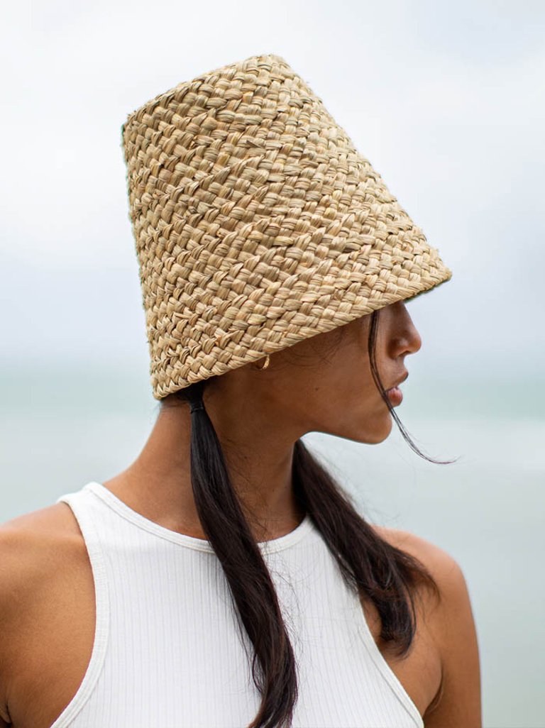 NAPA High-Crown Beach Straw Hat - Neutral Beige