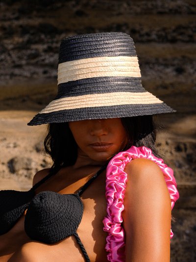 BRUNNA CO Nona Striped Bucket Palm Straw Hat product