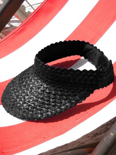 BRUNNA CO Pandan Visor Straw Hat - Black product