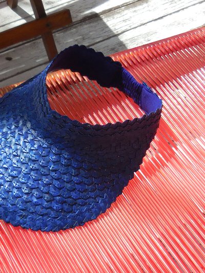 BRUNNA CO Pandan Visor Straw Hat - Royal Blue product