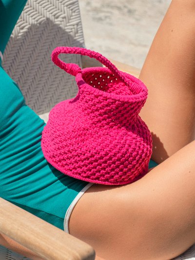 BRUNNA CO PETITE NAGA Macrame Bucket Bag In Hot Pink product