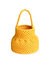 PETITE NAGA Macrame Vessel Basket Bag In Canary Yellow