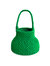 Petite Naga Macrame Vessel Basket Bag In Kelly Green