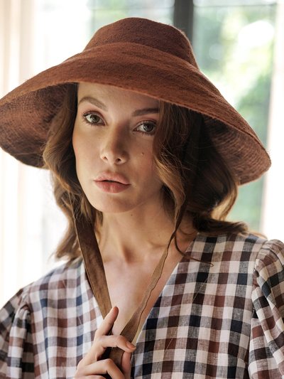 BRUNNA CO Reign Jute Hat In Burnt Sienna product