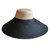 Riri Duo Jute Straw Hat In Black & Nude