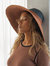 Riri Duo Jute Straw Hat In Burnt Sienna And Black