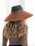 Riri Duo Jute Straw Hat In Burnt Sienna And Black - Burnt Sienna & Black