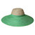 Riri Duo Jute Straw Hat In Natural And Kelly Green